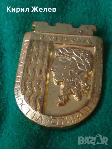 ПОЗЛАТЕН МАСИВЕН БРОНЗОВ ГЕРБ на ЯМБОЛ ЗНАК ЕМБЛЕМА 8557, снимка 12 - Колекции - 32290894