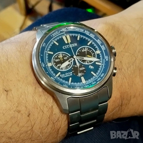 Оригинален Японски часовник CITIZEN ECO-DRIVE TITANIUM CA4570-88L Super Titanium™, снимка 4 - Мъжки - 53613945