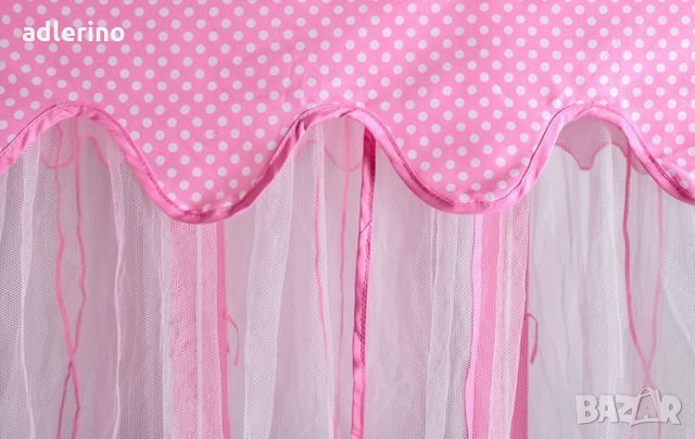  Игра Царска шатра за принцеси, замък за принцеси, дворцови завеси, украса, розова, 89 см Ново, снимка 3 - Играчки за стая - 34313532