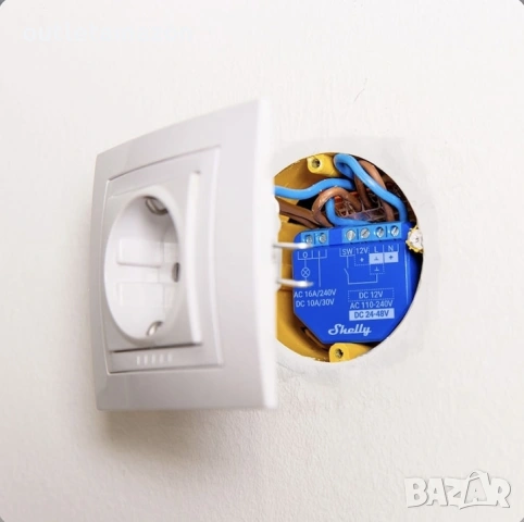 Смарт реле Shelly Plus 1, x1 канал 16A, Wi-fi и Bluetooth, снимка 3 - Друга електроника - 53436700