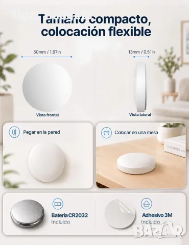 MOES Zigbee Push Button – безжичен бутон за 3 смарт сцени, снимка 7 - Смарт домашни устройства (Smart Home) - 56010538