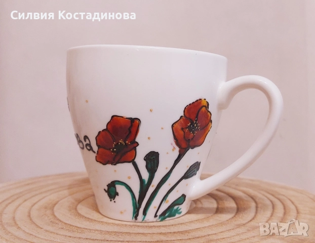 Ръчно рисувани чаши, снимка 6 - Сервизи - 52504945