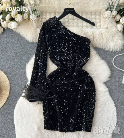 Стилна къса дамска рокля , снимка 3 - Рокли - 49486386