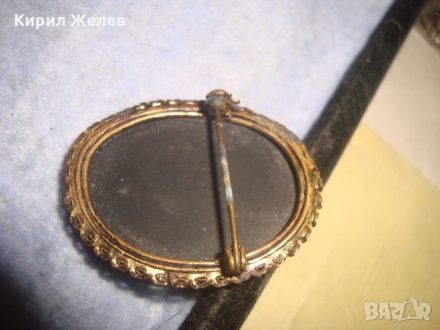 СТАРИННА ВИКТОРИАНСКА БРОНЗОВА КАМЕЯ БРОШКА от ШЛИФОВАН ХЕМАТИТ РЕТРО БИЖУ ЮВЕЛИРЕН УНИКАТ 20666, снимка 12 - Антикварни и старинни предмети - 36061112