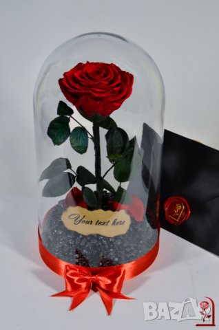 Подарък за Годишнина от Сватба / Естествена Вечна Роза в ГОЛЯМА Стъкленица/ Подарък за Любимата Жена, снимка 9 - Други - 34470517