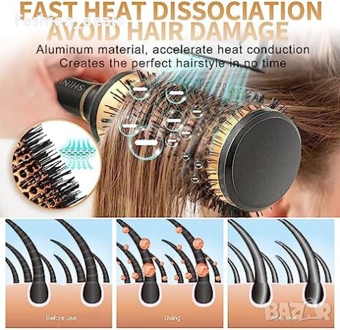 Нова SHINLEA Четка за коса Създаване на Обем 43мм Прическа Жени Момичета Подарък, снимка 7 - Други стоки за дома - 42701271