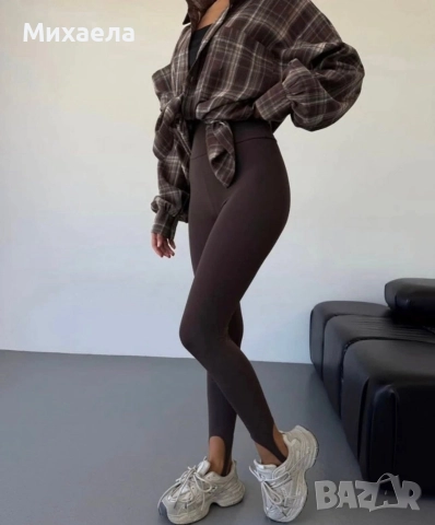 Дамски клинове с ластик - черен и кафяв - 39 лв., снимка 2 - Клинове - 52732044