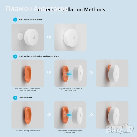 SONOFF Zigbee Temperature & Humidity Sensor – смарт сензор за температура и влажност, снимка 5 - Друга електроника - 53846228