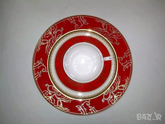 Костен порцелан - червен комплекти за чай и кафе за съдомиялна , снимка 3 - Сервизи - 34808760