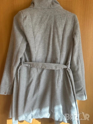 Сиво стилно палто, снимка 6 - Палта, манта - 52963673