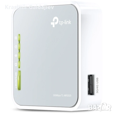 TP-LINK TL-MR3020 рутер, Fast Ethernet, Single-band, 2.4GHz, 4G