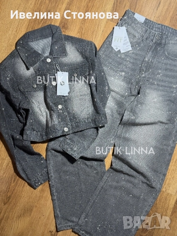Комплект дънки и яке, снимка 3 - Комплекти - 52379215