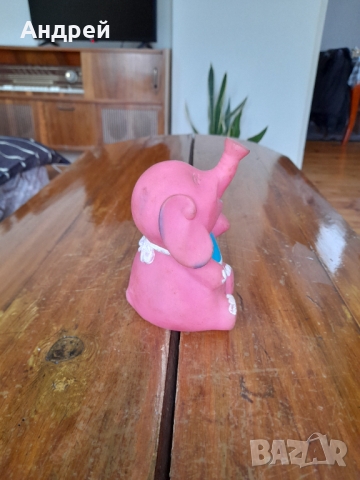 Стара детска играчка Слон,Слонче #6, снимка 2 - Антикварни и старинни предмети - 36047908