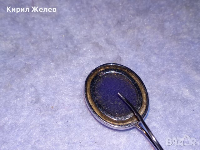 АР ДЕКО СРЕБЪРНА РЕТРО АРТ ОБЕЦА АНГЛИЯ СРЕБРО 925 с ГОЛЯМ ЮВЕЛИРНО ФАСЕТИРАН СИН КАМЪК 36409, снимка 8 - Обеци - 39637887