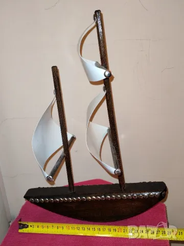 Макет дървен платноход, лодка. , снимка 8 - Декорация за дома - 50026418