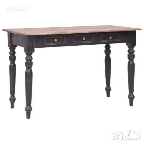 vidaXL Бюро с 3 чекмеджета, 117x57x75 см, махагоново дърво масив（SKU: 283907）