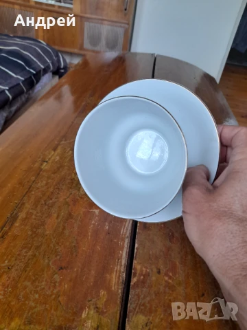 Стар порцеланов комплект купа и солница, снимка 6 - Други ценни предмети - 51206524