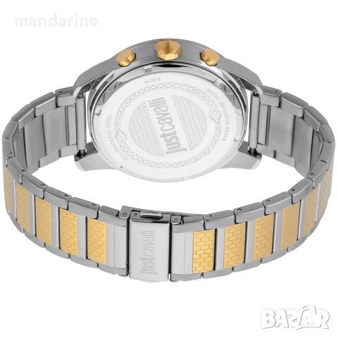 JUST CAVALLI 🍊 Мъжки часовник с хронограф SILVER "BLACK & GOLD" нов с кутия и 2г. гаранция, снимка 3 - Мъжки - 40442246