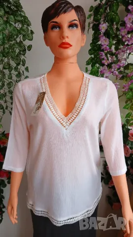 Стилни дамски блузи от кенар и памучни., снимка 5 - Блузи с дълъг ръкав и пуловери - 48240243