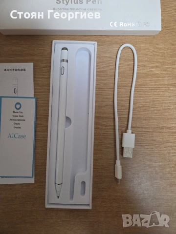Активен капацитивен стилус AICase с фин връх за сензорни екрани. Марка: AICase., снимка 2 - Друга електроника - 53487445