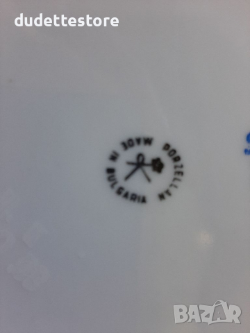 Красив супник с оранжеви цветя порцеланов, снимка 6 - Антикварни и старинни предмети - 36358533