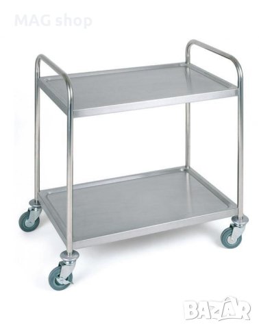 ПРОМО! Иноксова количка за сервиране отсервиране на 2 3 нива Помощни колички, снимка 2 - Обзавеждане на кухня - 44341816