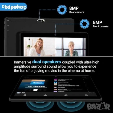 Нов, проверен FASTWD Y121-EEA Таблет 2024 10 инча, Android 14, 5G WiFi, 19GB RAM + 128GB ROM, IPS..., снимка 6 - Таблети - 53060511