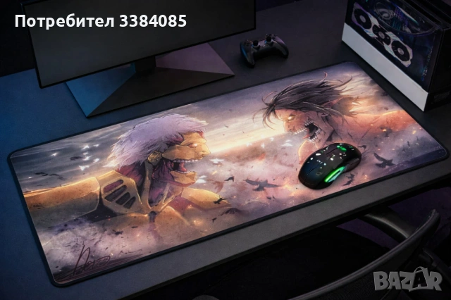 Геймърски пад за мишка Attack on Titans, снимка 2 - Клавиатури и мишки - 53808620
