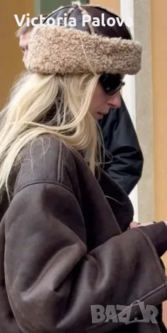 Шапка ушанка естествена кожа, снимка 11 - Шапки - 47727707