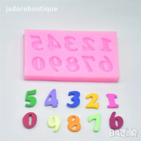 Силиконов молд малки цифри , снимка 1