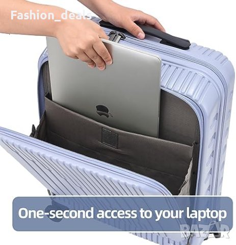 Нов лек удобен куфар твърда обвивка Багаж пътуване самолет летище, снимка 4 - Куфари - 42450937