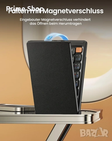Сгъваема Bluetooth клавиатура ProtoArc XK04, 3 BT канала + стойка за телефон, снимка 4 - Клавиатури и мишки - 53541610