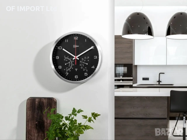 Стенен Часовник с Термометър и Влагомер LIVARNO