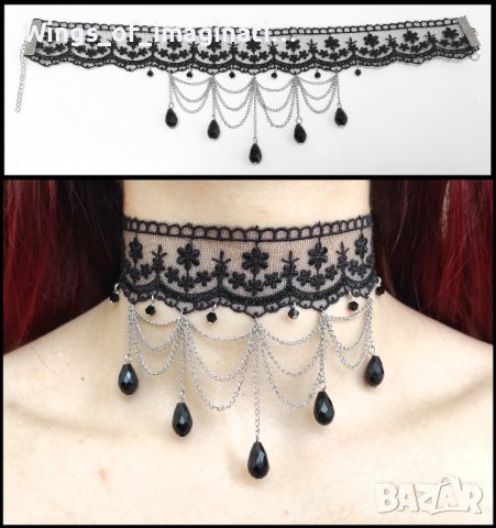 Метъл/ готик Колие / чокър ръчна изработка