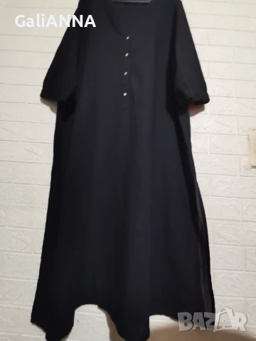СТРАХОТНА РОКЛЯ ПАМУК И ЛЕН ZIZI 3XL-4XL, снимка 7 - Рокли - 51009900