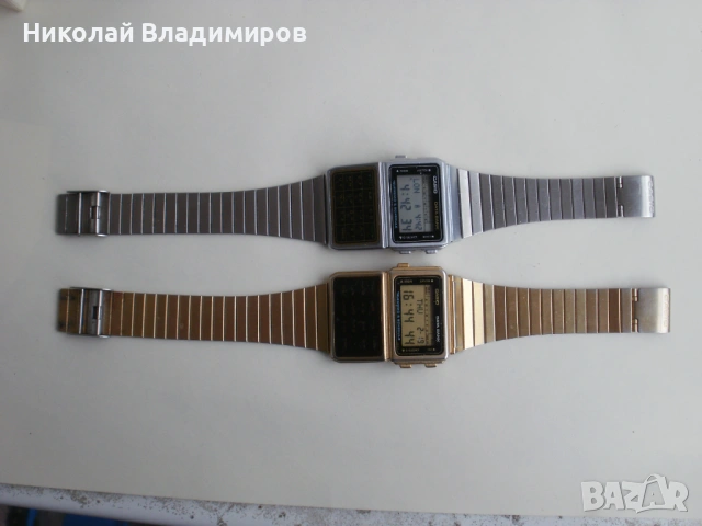 Casio елка калкулатор мъжки стари 1980 г. ръчни часовници , снимка 2 - Мъжки - 53565517