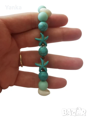 Ръчно изработена гривна - Морско дъно, снимка 3 - Гривни - 51287808