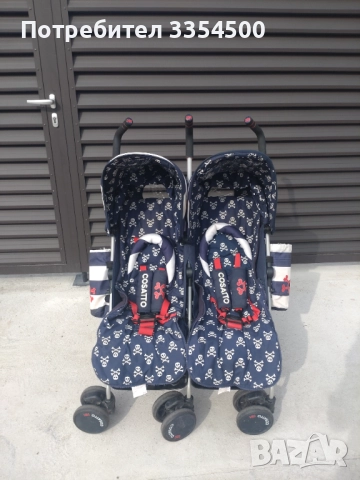 Количка за близнаци Cosatto Supa Dupa Twin Ahoy , снимка 5 - Детски колички - 51644579