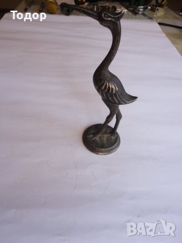 Бронзова пластика фигура птица , снимка 5 - Статуетки - 41651167