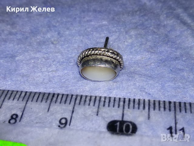 СРЕБЪРНА ФИНА СКЪПОЦЕННА АР ДЕКО МАРКОВА ОБЕЦА СРЕБРО 925 с ФАСЕТИРАНО БЯЛО КОТЕШКО ОКО 38207, снимка 13 - Обеци - 40931594