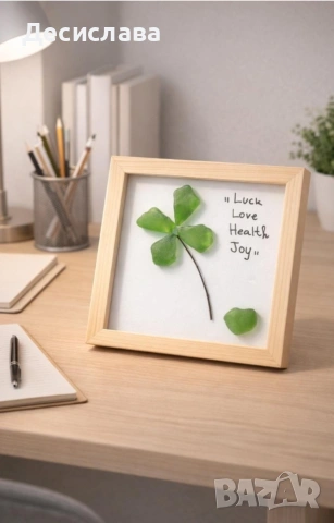 морско стъкло четирилистна детелина 