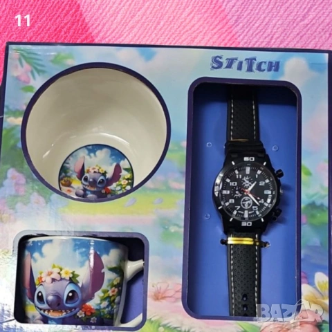 Подаръчен комплект с анимационни герои от 4 части - чинийка, купичка, чаща и часовник, снимка 6 - Други - 53556839