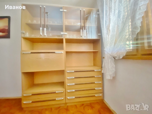 РАЗПРОДАЖБА - 40€. Два Компактни Модула за Дневна стая в цвят Млечен Дъб/Бук, снимка 11 - Секции и витрини - 51640287