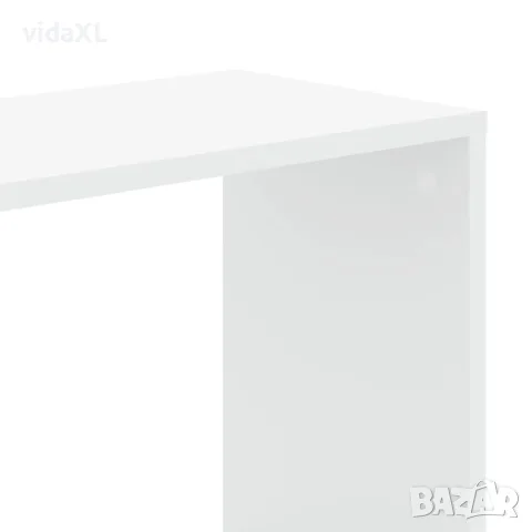 vidaXL Библиотека 5 рафта бяла 45x23,5x162,5 см инженерно дърво, снимка 7 - Етажерки - 56148281