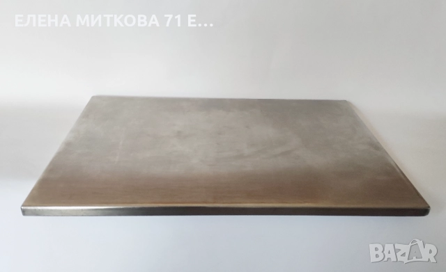 Плитка тава от неръждаема стомана-много масивна-тежи 2.140 кг, снимка 2 - Съдове за готвене - 52446361