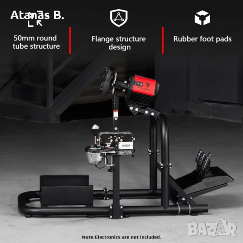 Ново! Стойка за волан, педали и лост/Sim racing cockpit, снимка 2 - Друга електроника - 53802171