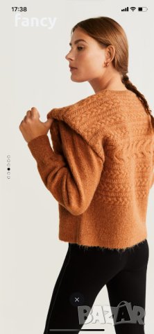 Черен клин Mango с кожени детайли, снимка 10 - Клинове - 33947119