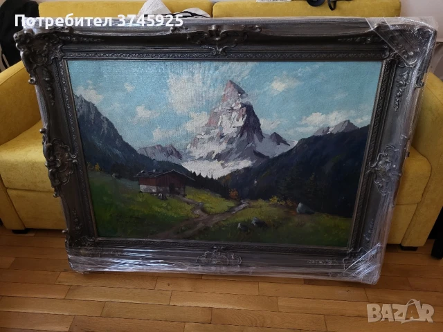 Стара картина 1890г. немски автор, снимка 13 - Картини - 50948940