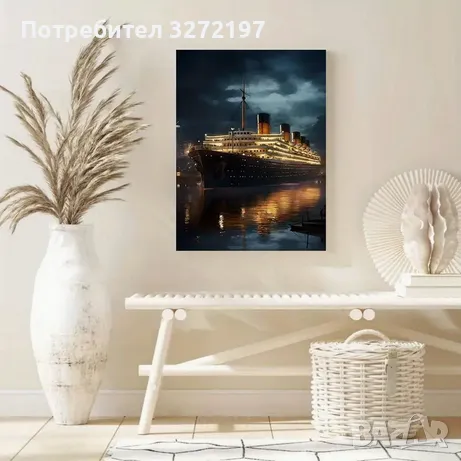 Картина на платно с дървена рамка - Титаник,30x40 см., снимка 4 - Картини - 49212185