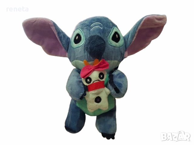 Играчка Ahelos, Stitch с играчка, Плюшена, Многоцветно, 28 см